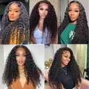 Human Hair Bundles Water Wave Bundles 20 22 24 inch 100% Unprocessed Brazilian Virgin Hair 3 Bundle Wet and Wavy Bundle #1b Color Natural Black 160g