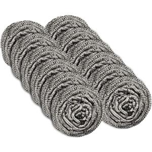 12 Pack Stainless Steel Scourers by Scrub It  Steel Wool Scrubber Pad Used for Dishes, Pots, Pans, and Ovens. Easy scouring for Tough Kitchen Cleaning.