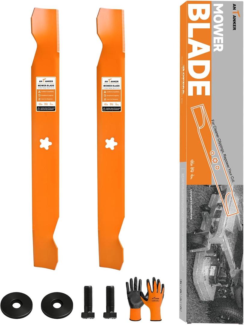 134149 Mower Blade High Lift Blades for 42" Lawn Tractor, 2 Pack