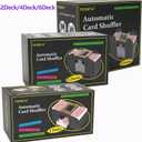 FEIERYA Automatic Card Shuffler 2/1/4/6 Deck,Battery-Operated Electric UNO Poker Shuffler,Playing Card Shuffler for Home Card Game,Travel