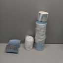 Patelai, 12 oz Disposable Coffee Cups with Lids and Sleeves Bulk, Insulated Hot Chocolate Paper Cup for Hot and Cold Beverage Water Juice Cocoa Tea Party Restaurants Travel Supplies (Blue) 32 Cups, 26 Lids, 46 Sleeves Bulk