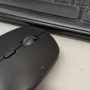 Wireless Keyboard and Mouse Combo, RGB Backlit, Rechargeable & Light Up Letters, Full-Size, Soft Typing, Sleep Mode, 2.4GHz Quiet Keyboard Set for Mac, Windows, Laptop, PC, Trueque KM42Pro (Black)