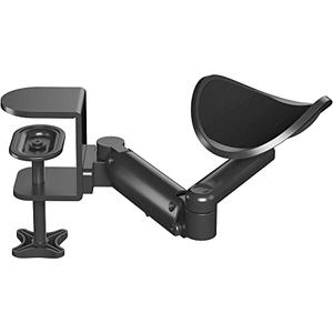 BONTEC Adjustable Arm Rest for Desk, Ergonomic Elbow Rest Pad, 360° Rotating & Extendable Desk Arm Support, Durable Aluminum, Keyboard & Computer Arm Rest Pad, Office & Gaming Desk Accessories