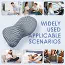kasney Lumbar Support Pillow, Back Pillow for Low Back Pain Relief, Ergonomic Streamline Car Seat, Office Chair, Recliner and Bed (Gray)
