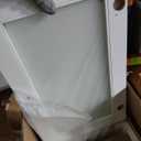 Spirich Over The Toilet Storage Cabinet, Above Toilet Storage Cabinet with Glass Doors, Behind Toilet Bathroom Organizer, White, Small