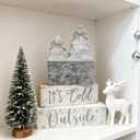 4 Pcs Christmas Decorations Indoor - Christmas Tree Table Decoration for Home - Wooden Centerpiece For Table - Winter Tiered Tray Decor Rustic Farmhouse Xmas Gift for Home Kitchen Mantel