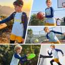 Boys Activewear Set 2 Piece Athletic Outfit 5-15Y Quick Dry Long Sleeve Shirt & 2-in-1 Shorts with Compression Leggings, Sports Running Soccer Clothing Set, Size: 10-11 Years