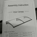 Awning for Door Entrance 32x60 Inch, Polycarbonate Canopy Front Door Awnings Exterior with Separate Drainage, All-Weather UV, Rain & Snow Protection for Porch, Patio, Window, or Deck