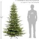 Puleo International 6.5ft Pre-Lit Aspen Fir Artificial Christmas Tree with 500 Clear Lights, 903 Realistic Dense Branch Tips, Easy Setup Artificial Trees with Sturdy Metal Stand