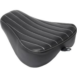 Motorcycle Driver Rider Solo Seat Cushion For Harley Sportster Forty Eight XL1200 883 72 48, Black Vertical bar