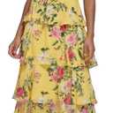 Jessica Howard Women's Style Maxi Sleeveless Chiffon (Yellow, 12/L)