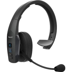 BlueParrott B450-XT Mono Bluetooth Wireless Headphones 96% Noise Canceling Over Head Trucker Headset with Mic, All Day Comfort Padded Headband, 300 ft. Wireless Range, 24 hrs. Talk Time, Black