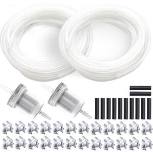 smseace 2 Set 16.4FT(5M) Fuel Line Kit with Fuel Filter and Hose Clamps for Diesel Heaters of Suitable Models