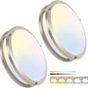 13inch LED Flush Mount Ceiling Light Fixture 5CCT Brushed Nickel