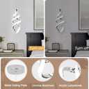 EIDISUNY 3 Packs Pendant Light, 15W Spiral Led Pendant Light, 4500K Modern Pendant Lights Kitchen Island, Adjustable Height Pendant Light for Dining Room Bedroom Kitchen Island Cafe