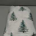 Horaldaily Christmas Flannel Blanket Throw, Christmas Trees Boho Soft Fuzzy Plush Cozy Fleece Blankets for Couch Sofa Bed Lounging, Ideal Gifts for Kids Adults Wife Self, 50x60 (White)