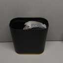 steo spce Automatic Motion Sensor Bathroom Small Trash Can with Lid, 2.6 Gallon Black Touchless Slim Garbage Can, Smart Waterproof Trash Bin for Bedroom, Restroom, Living Room, Office