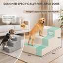 Dog Stairs for Large Dogs, 18" H Extra Wide Pet Steps for Beds