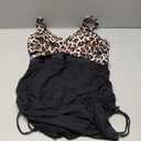 NWT Swimsuits For All Leopard & Black One Piece Full Coverage Swimsuit Women 10