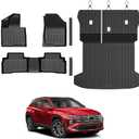 Floor Mats Set for Hyundai Tucson 2022-2025 2026 Hybrid Version (Not fit Gas and PHEV), All Weather TPE Cargo Liner Backrest Mat Trunk Mat Door Sill Guards Accessories (Hybrid Model)