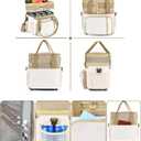 LOKASS Lunch Box for Women-Double Deck Insulated Adults Lunch Bag with Removable Shoulder Strap- Cute Wide Open Lunch Tote for Work/Office/Picnic/Beach/Travel (Brown)