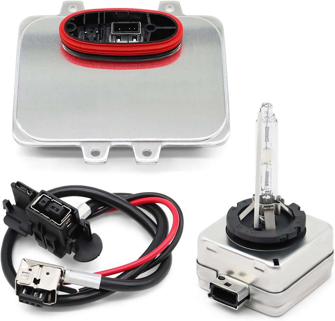 Yunnergo Xenon Headlight Ballast Control Unit Module w/ Bulb Igniter 5DV 009 000-00 Compatible with Escalade 2007-2014