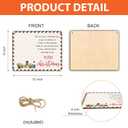 Baby Handprint Art - First Christmas Handprint & Footprint DIY Wooden Hanging Sign - Merry Christmas Home Decor - Xmas Gifts for New Mom, Dad, Grandparents - School Activity - 10x8 Inches