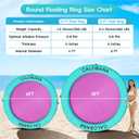 CALOBANA Round Floating Ring Inflatable Water Hammock Heavy Duty River Floats Lake Raft for Adults Tanning Pool Lounger Float Island Platform Pad Mat for Party