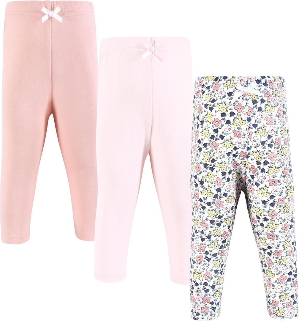 Hudson Baby Unisex Cotton Pants and Leggings (5T, Ditsy Floral)