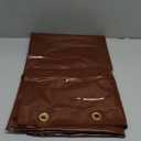 AmazerBath Shower Curtain Liner, 100% EVA Soft Clear Amber Heavy Duty Shower Curtain and Liner 2-in-1, 72x72 Luxury Plastic Weighted Bathroom Shower Liner, 12 Rustproof Grommets & 3 Heavyweight Stones (Rainbow Caramel Latte)