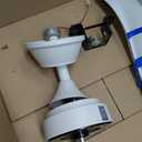Depuley Ceiling Fan Without Light: 52 Inch 3 Blade Outdoor Fans for Patios - White Fandelier Ceiling Fan No Light Indoor Remote Control Ultra Quiet DC Motor Reversible 6 Speed