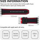 Compatible with Apple Watch Bands 49mm 46mm 45mm 44mm 42mm 41mm 40mm 38mm Silicone Diver Model Replacement Rubber Sport Watch Strap for iWatch Series 11/10/9/8/7/6/5/4/3 Ultra/SE 3/2/1