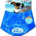 ALL FOR PAWS Cooling Dog Bandana, Ice Bandana for Dogs, Blue, XL, Modern Functional, Unisex, Summer, Dog Cooling Accessories, Neckwear, Water Repellent, Water Ripples Pattern, Pull On Closure (XL(Neck Girth 53-62 cm))