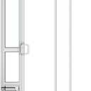 Hakuna Pets White Glass Patio Pet Door for Sliding Doors, Medium | Adjustable Height 77.2 83.5, Damage-Free or Permanent Install, Locking Panel Included