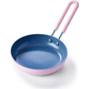 GreenPan Mini Healthy Ceramic Nonstick, 5" Round Egg Pan, PFAS-Free, Dishwasher Safe, Stay Cool Handle, Pink