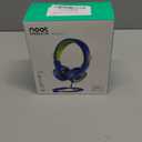 noot products Kids Headphones with Microphone K12 Stereo 5ft Long Cord with 85dB/94dB Volume Limit Wired On-Ear Headset for iPad/Amazon Kindle,Fire/Toddler/Boys/Girls/School(Blue/Lime)
