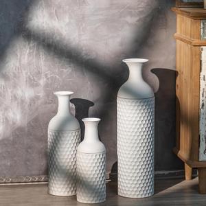 Sziqiqi Large Tall White Floor Vases: 27in Metal Floor Standing Vase Set of 3 Modern Honeycomb Texture Big Standing Vase for Living Room Dining Bedroom Home Corner Hallway Indoor Office Sziqiqi Large Tall White Floor Vases: 27in Metal Floor Standing Vase Set of 3 Modern Honeycomb Texture Big Standing Vase for Living Room Dining Bedroom Home Corner Hallway Indoor Office