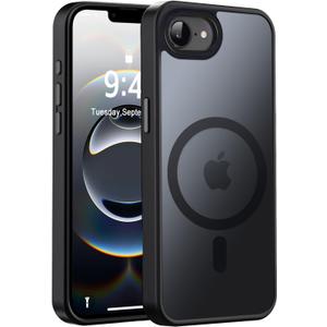 Newfuture Designed for iPhone 17e Case & iPhone 16e Case with Magnetic [13 FT Military Drop Protection] [Compatible with Magsafe] Slim Translucent Shockproof with Anti-Fingerprint Phone Case, Black