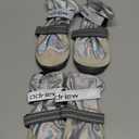 Dog Shoes Large Size Dogs, 4PCS Waterproof Dog Booties-Dog Boots & Paw Protectors, Medium Shoes for Dogs with Reflective Strip, Anti-Slip Sole for Rain, Snow and Summer Hiking. (Silver, 8)