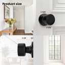 Haidms Matte Black Dummy Door Knob, Non-Turning Function Half Door Knob, Single Side Black Door Knob for Closet & French Doors 2 Pieces