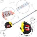 Jutom 24 Pcs Mini Tape Measure Keychain Bulk Mini Screwdriver Keychain Set Adult Tool Party Prize for Father's Men Gifts