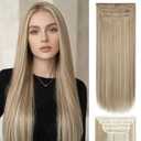 Hair Extensions Straight Clip in Hair Extensions Clip ins - Soft and Thick (20 Inches, 4Pcs, 16H613#)