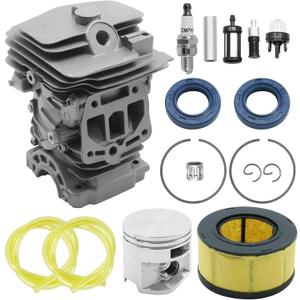 44mm Cylinder Piston Kit, Replacement Parts Compatible with Stihl MS251 MS 251 Chainsaw, Complete Assembly with Air Filter, Spark Plug, Fuel Line