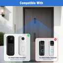 No-Drill Adhesive Doorbell Mount for Blink Video Doorbell (2025 2nd Gen) | Door Mounting Holder Bracket Accessories, Easy to Install, Perfect for Homes and Apartments(Blink Doorbell Not Included)