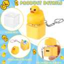 Simgoing 3 Pcs Quacking Duck Keychain Fidget Rechargeable Duck Keyboard Keycaps that Quack Fidget Keychains Fun Stress Anxiety Reliever Sensory with Colorful Lights Christmas Stocking Stuffers