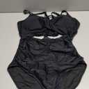 Eomenie Women's One Piece Swimsuits Tummy Control Cutout High Waisted Bathing Suit Wrap Tie Back 1 Piece Swimsuit Black, XL