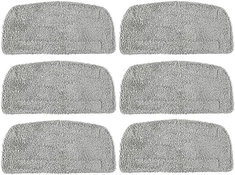 Kaxich 6 Pack Steam Mop Pads Compatible with GorFanty GF-6610B GF-6610, Neugo NE033 NE033M Steam Mop, Washable Microfiber Steam Mop Replacement Pads