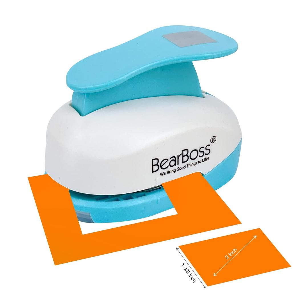 BearBoss 1.38 Inch Square Punch, Hole Punch Shapes, Set for Scrapbooking Festival Paper Greeting Card DIY Albums Photos