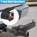 Swing Away Hitch Adapter, 320 lbs Weight Capacity, 90-Degree Swing Arm Swing Hitch, Hitch Mounted Bike Carrier Extension Attachment for Cars, SUVs, Trucks, Vans (Passenger Side)