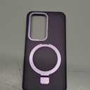 ZIYE Magnetic for Samsung Galaxy S23 Case with Stand[Compatible with MagSafe]，Shockproof Magnetic Kickstand Slim Translucent Cover for Samsung Galaxy S23 Case with Ring Stand,Purple